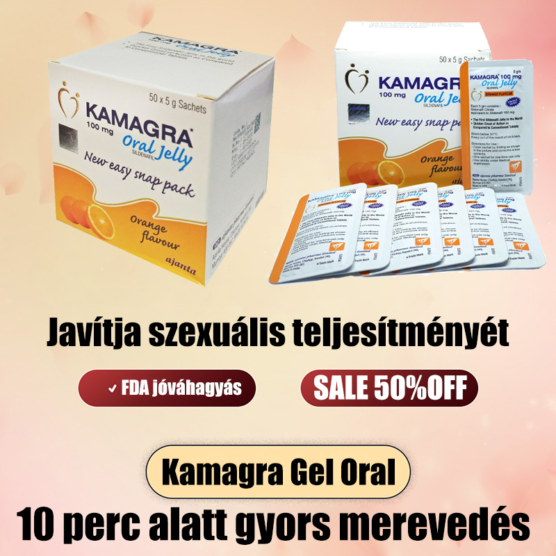 1 doboz Kamagra szájzselé [100 mg × 50 tasak] csak 19900Ft